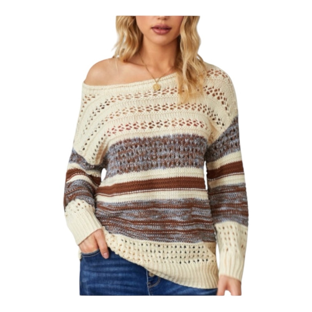 Neutral stripes sweater - Picture 2 of 8